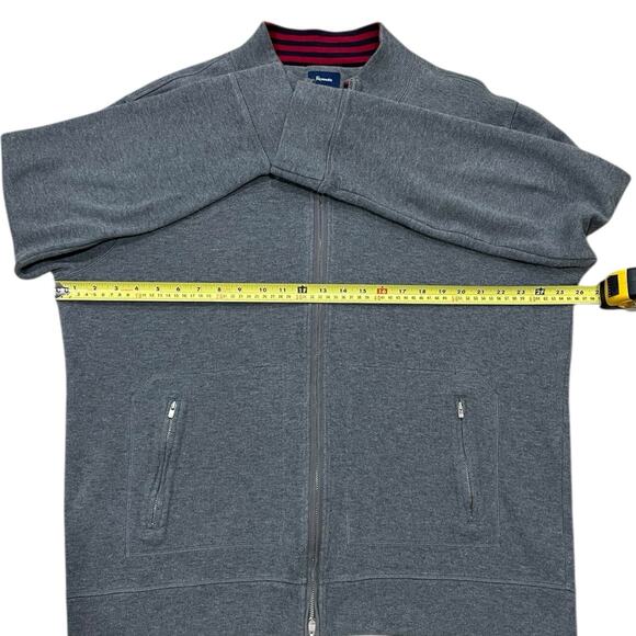 Faconnable Mens Size XXL Full Zip Jacket Sweatshirt Sweater Cotton Gray Casual - Picture 7 of 7